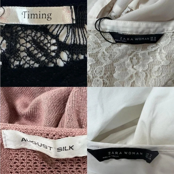Bundle of 4 women’s blouses Zara, August Silk, Timing - Picture 2 of 11